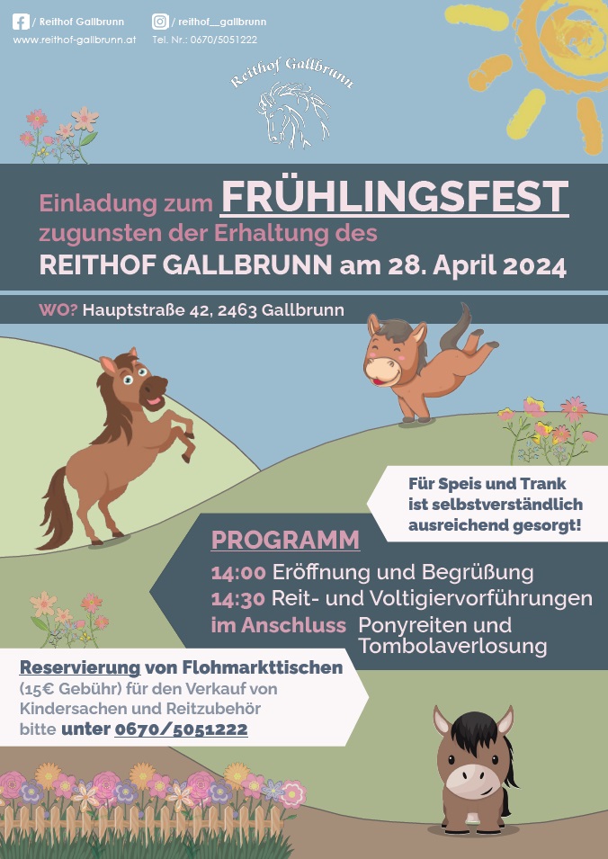 Frühlingsfest Reithof Gallbunn 28.4.2024