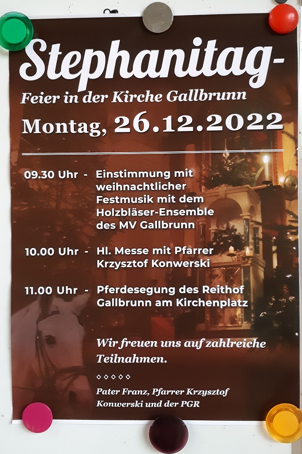 Pferdeweihe Gallbrunn, 26.12.2022